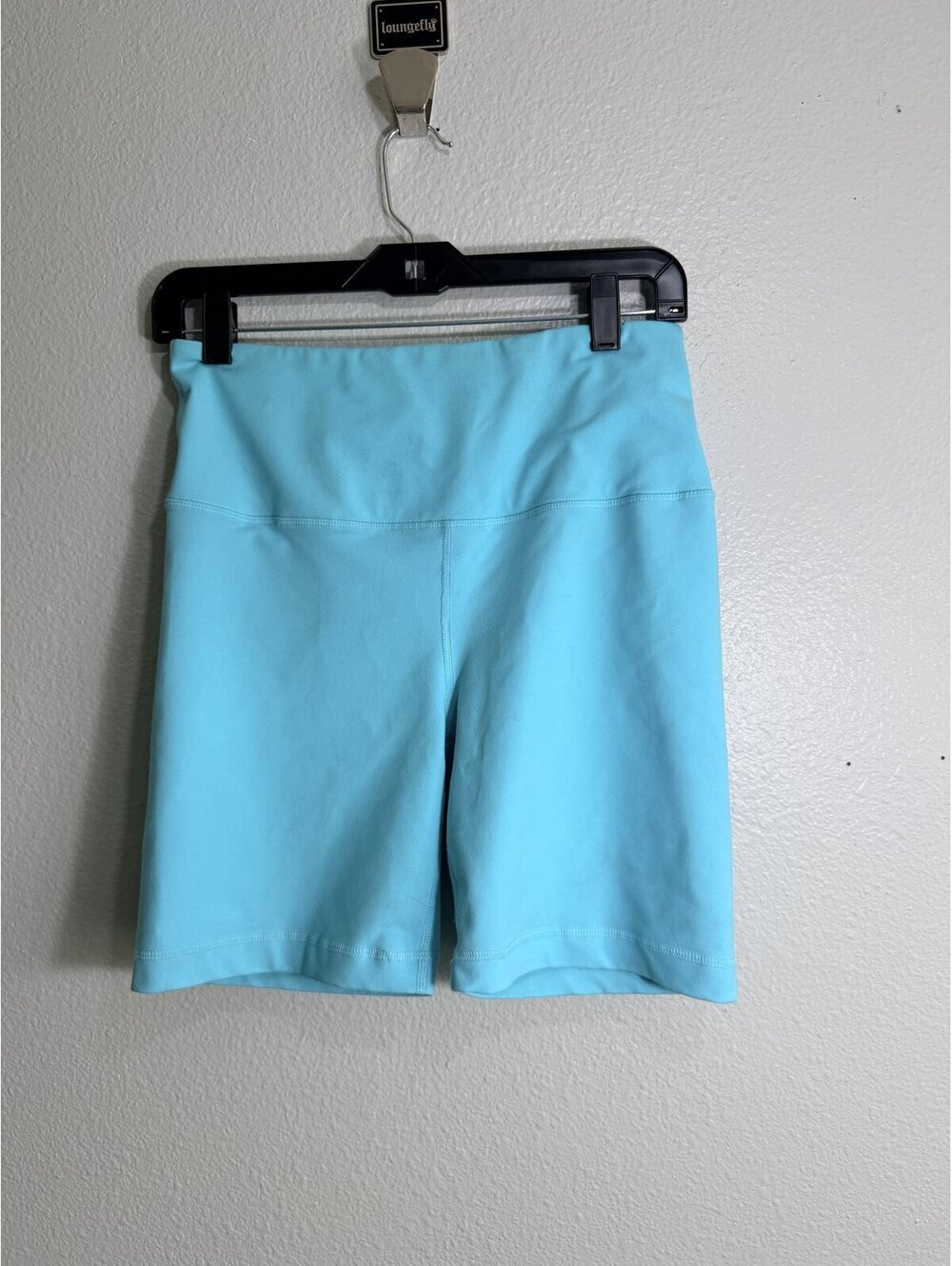90 Degree by Reflex High Rise Biker Shorts Pocket Teal Size L